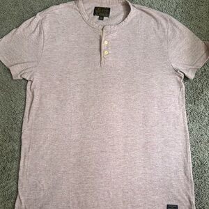 Lucky Brand Men's Short Sleeve Henley - Soft Pink